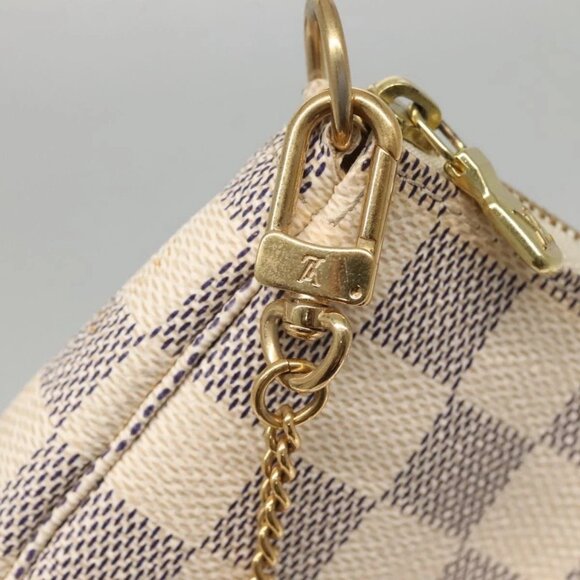 LOUIS VUITTON Damier Azur Mini Pochette Accessoires Pouch N63005 Auth KD345 - Picture 10 of 16